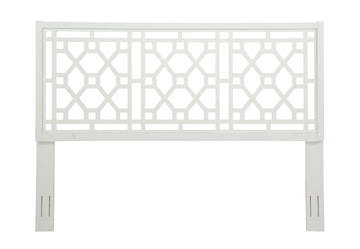 Tabor Chippendale White Headboard King King White Wood Mdf