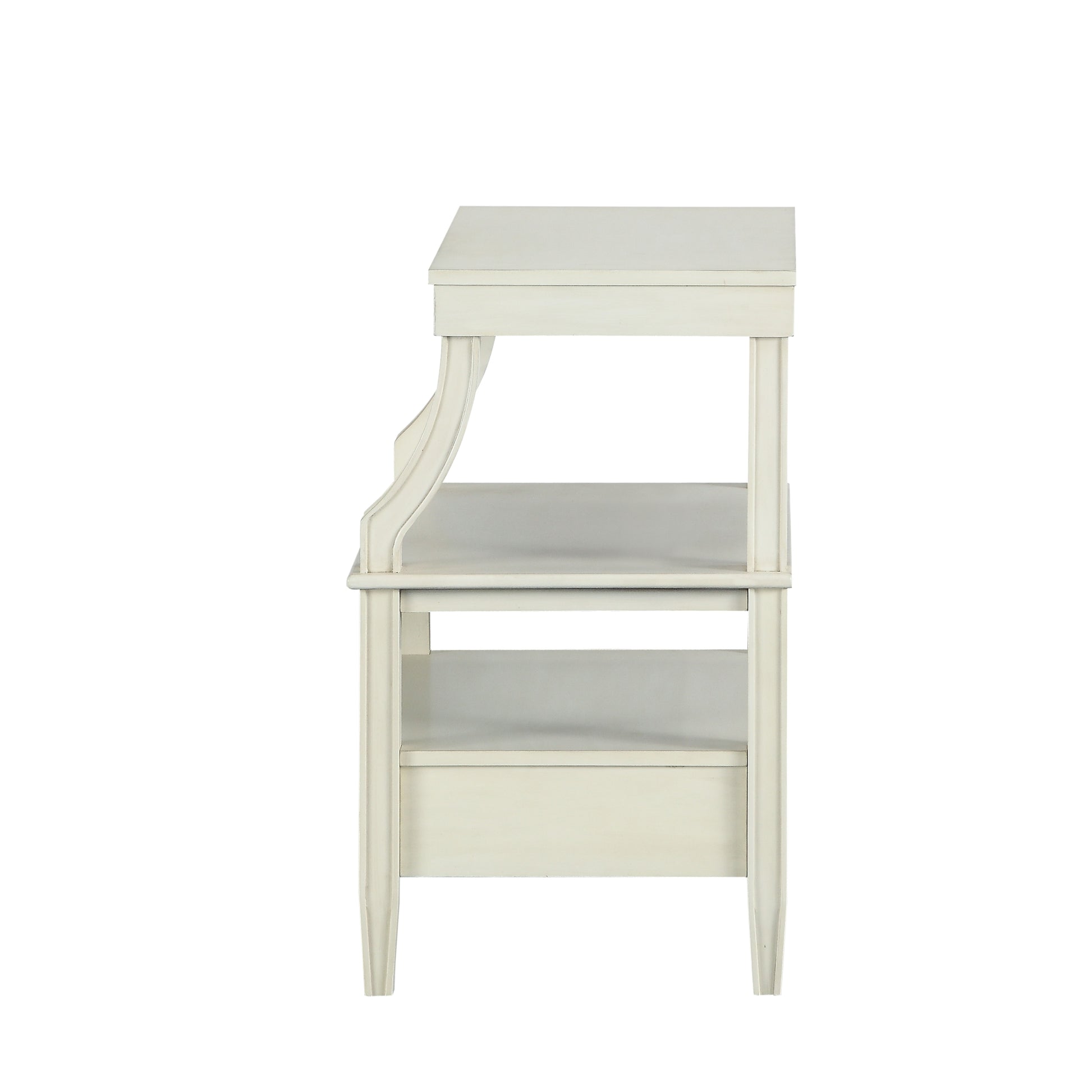 Newland Antique White Storage Nightstand Antique White Wood Plywood