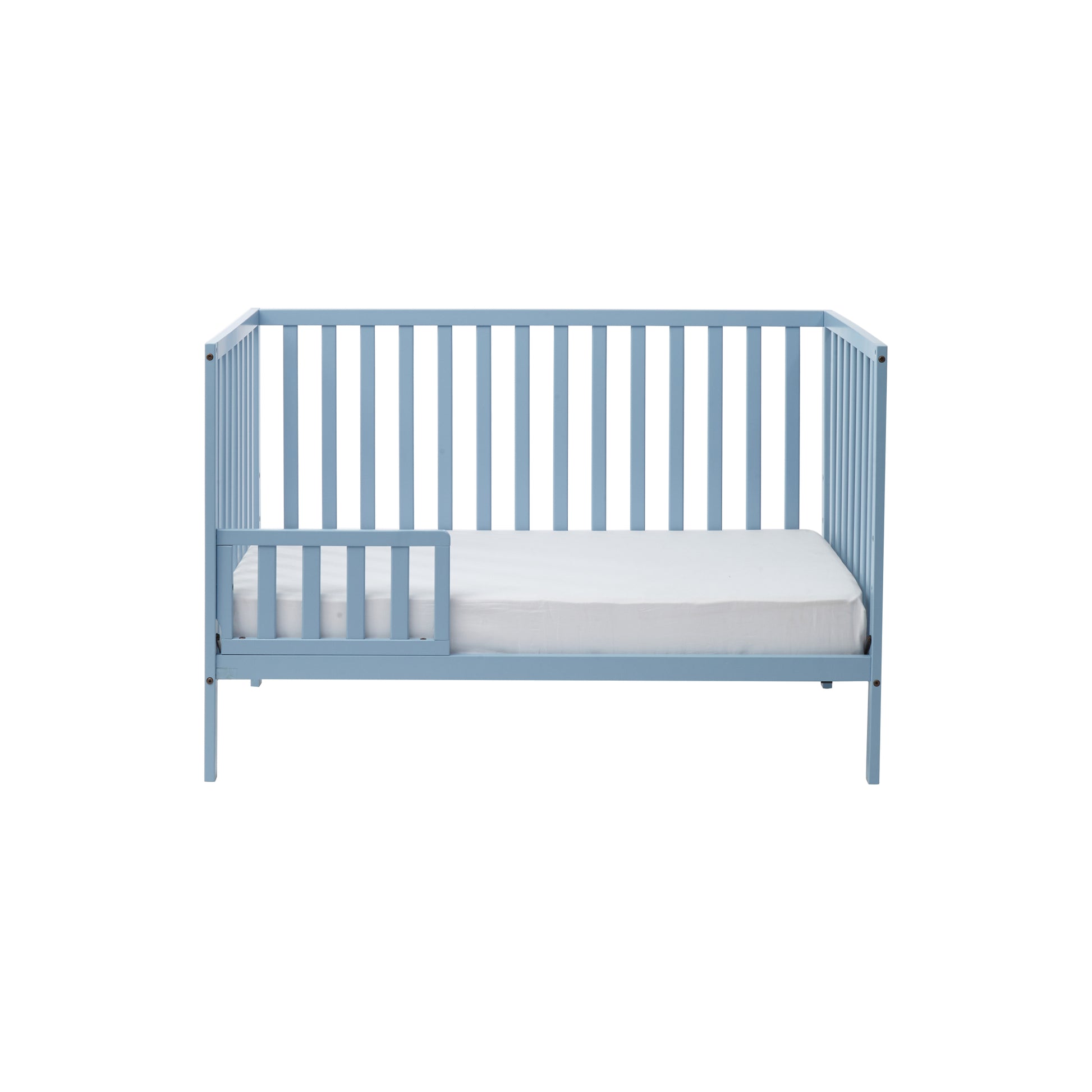 Palmer 3 In 1 Convertible Island Crib Baby Blue Baby Blue Solid Wood