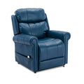 Lowell Navy Blue Leather Gel Lift Chair With Massage Navy Blue Foam Pu