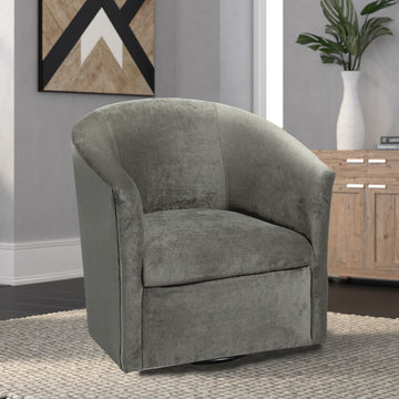 Eden Ash Swivel Chair Grey Foam Polyester
