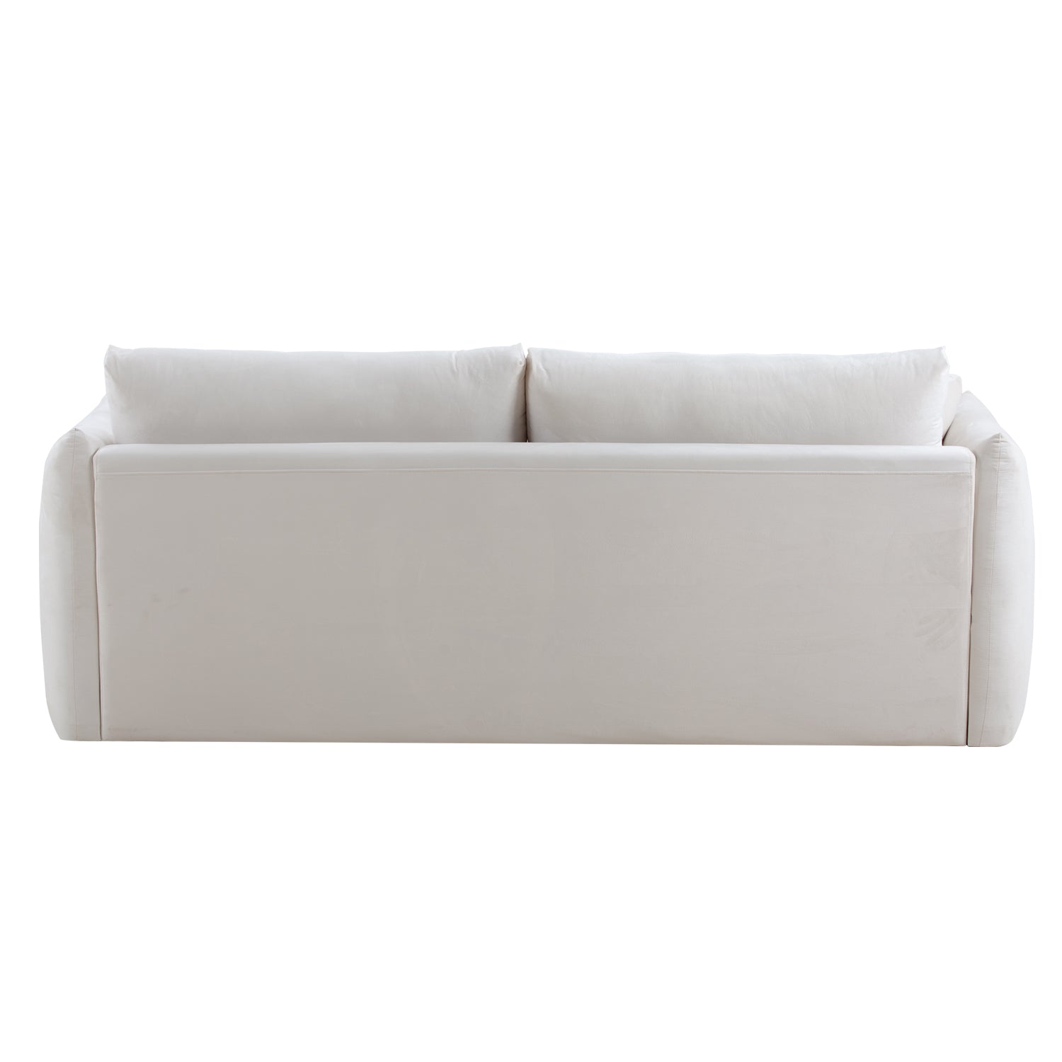85'' Modern Fabric Sectional Couch Sofa 3 Seater Sofa With 3 Pillows For Living Room, Bedroom, Livingroom Beige Beige Fabric