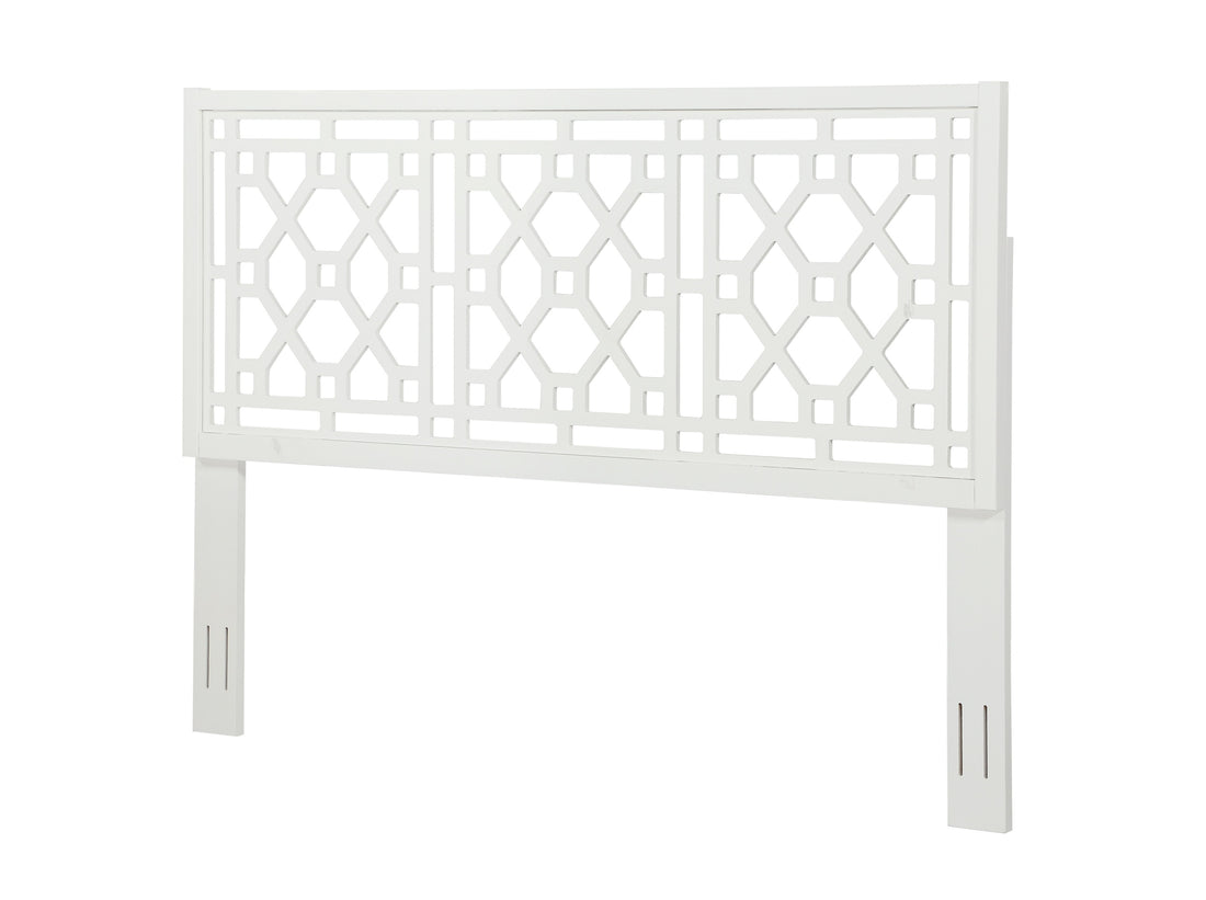 Tabor Chippendale White Headboard King King White Wood Mdf