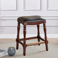 Clinton Saddle Seat Counter Stool Cherry Foam Fabric
