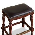 Clinton Saddle Seat Counter Stool Cherry Foam Fabric