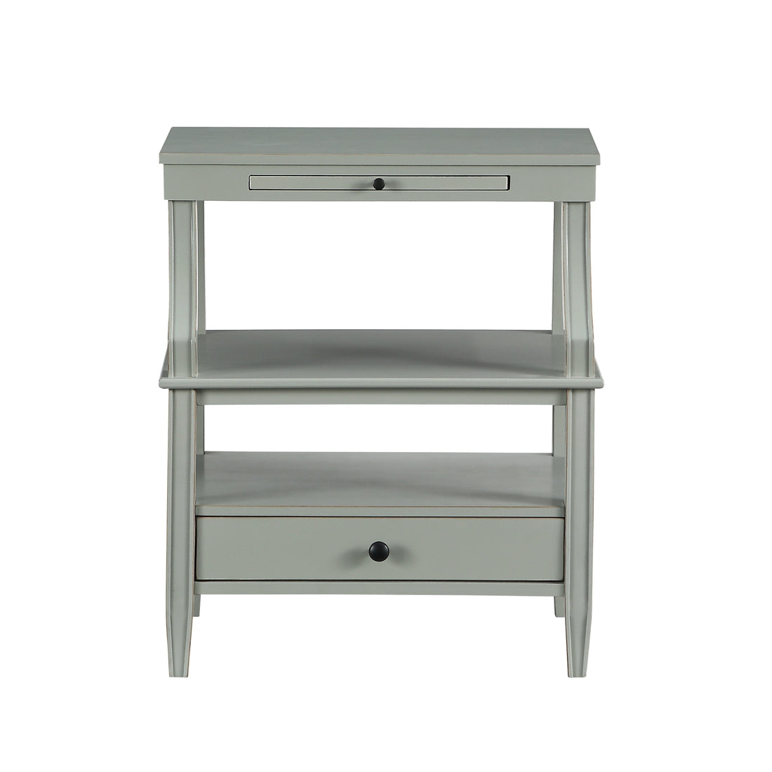Newland Antique Grey Storage Nightstand Antique Gray Wood Plywood