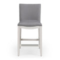 Asheboro Grey Counter Stool White Foam Fabric