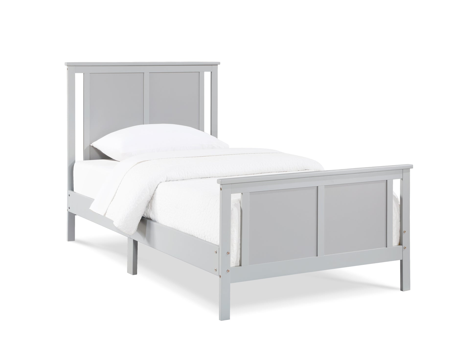 Connelly Reversible Panel Twin Bed Gray Rockport Gray Gray Solid Wood