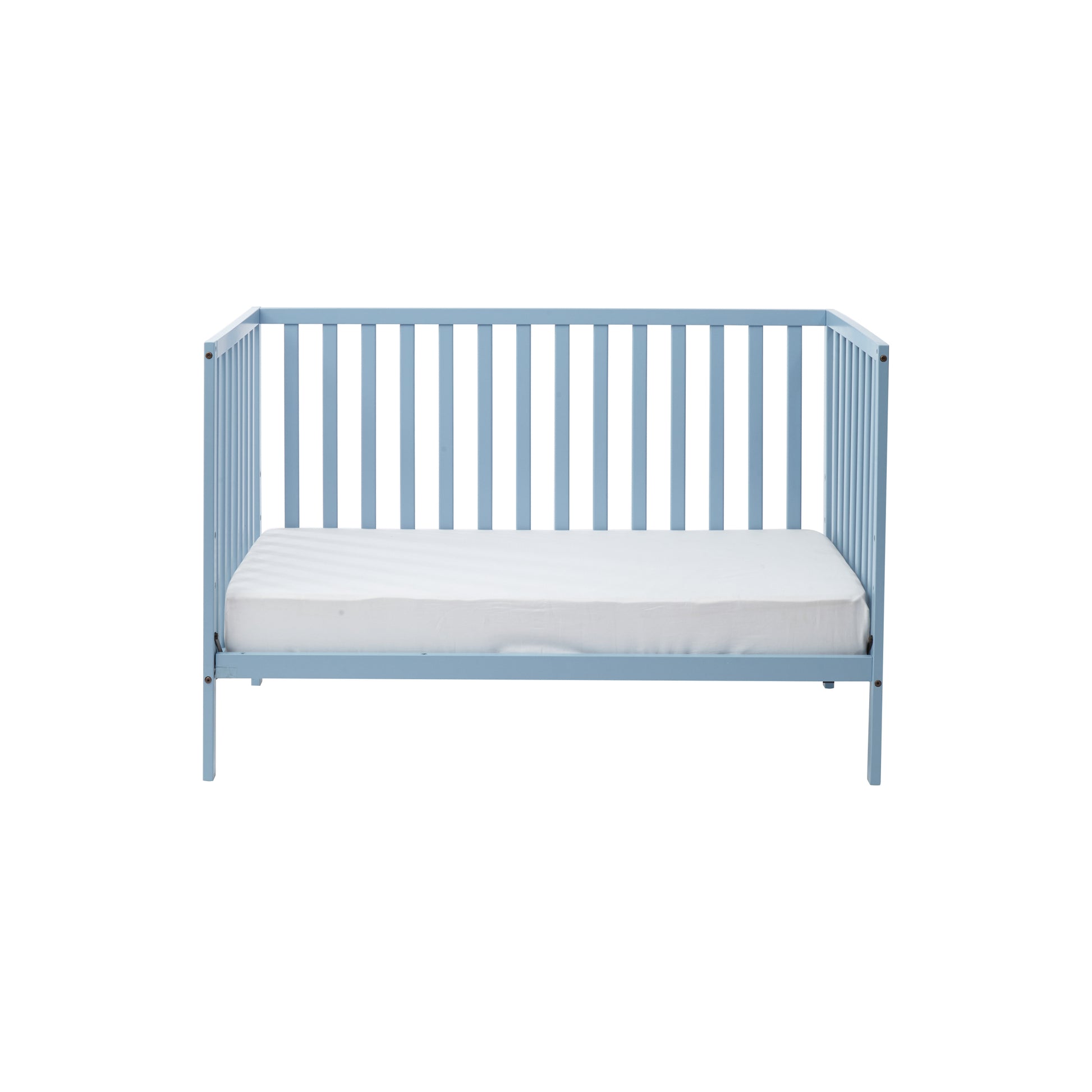 Palmer 3 In 1 Convertible Island Crib Baby Blue Baby Blue Solid Wood