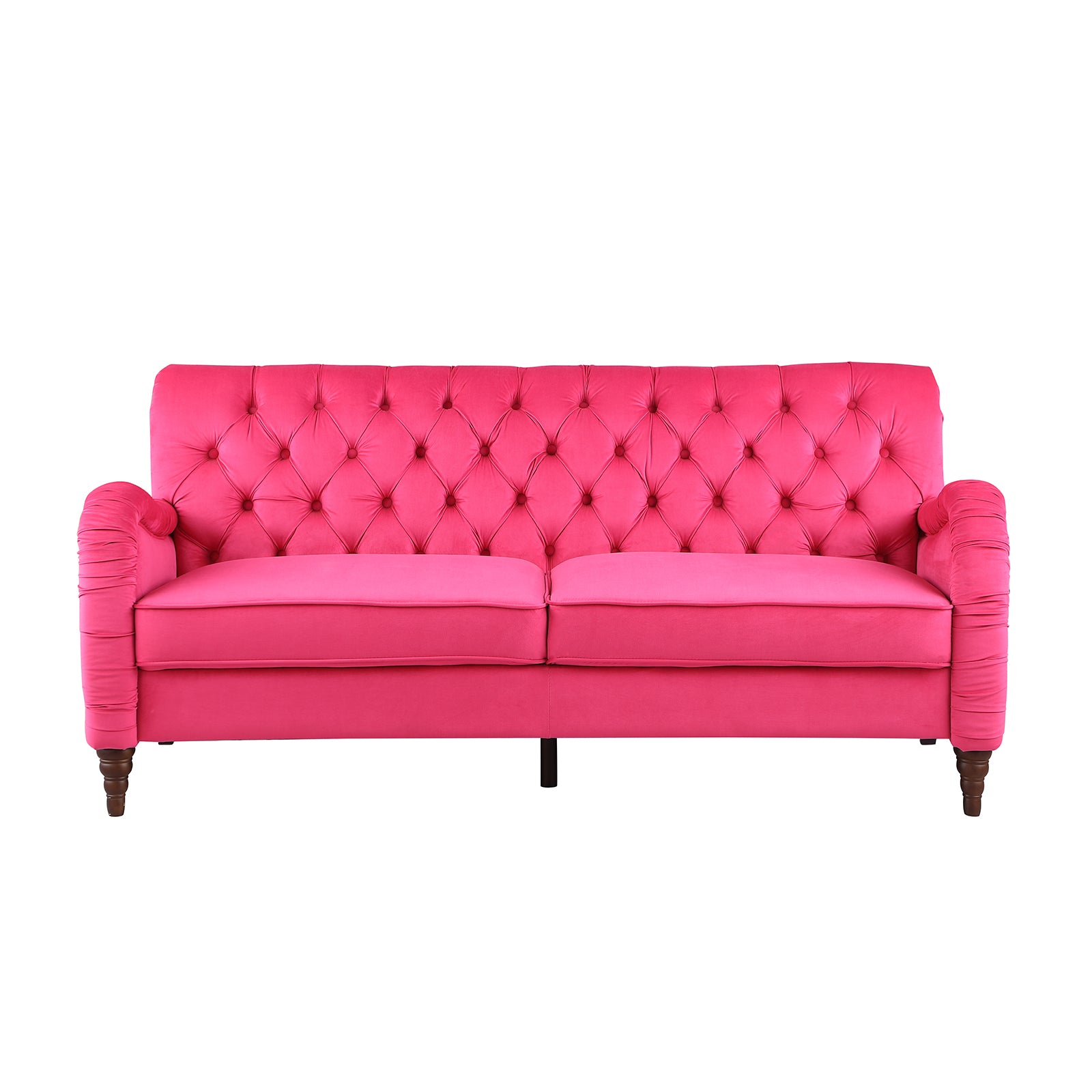 Rose Red Chesterfield 3 Seater ,Modern Sofa Rose Red Velvet