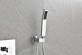 Shower Set System Bathroom Luxury Rain Mixer Shower Combo Set Wall Mounted Rainfall Shower Head Faucet White Brass