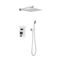 Shower Set System Bathroom Luxury Rain Mixer Shower Combo Set Wall Mounted Rainfall Shower Head Faucet White Brass