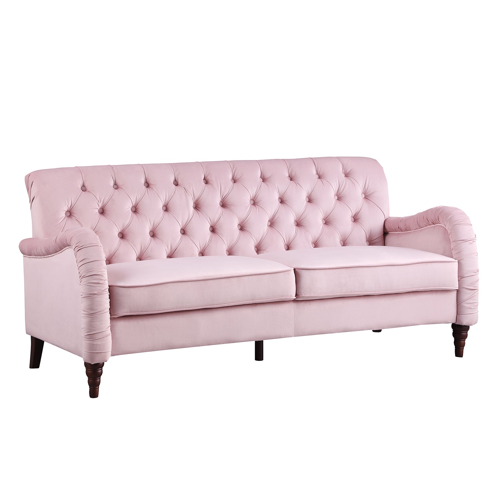 Chesterfield Sofa 3 Seater ,Modern Sofa,Pink Color Pink Velvet