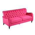 Rose Red Chesterfield 3 Seater ,Modern Sofa Rose Red Velvet