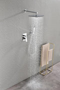 Shower Set System Bathroom Luxury Rain Mixer Shower Combo Set Wall Mounted Rainfall Shower Head Faucet White Brass