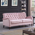 Chesterfield Sofa 3 Seater ,Modern Sofa,Pink Color Pink Velvet