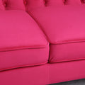 Rose Red Chesterfield 3 Seater ,Modern Sofa Rose Red Velvet