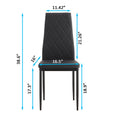 Dining Chair Set Of 6 Black Pu