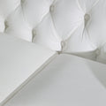 Chesterfield Sofa ,Stanford Sofahigh Quality Chesterfield Sofa ,White Colortufted And Wrinkled Fabric Sofa Contemporary Stanford Sofa .Rseater Tufted Sofa With Scroll Arm And Scroll Back White Velvet