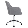 Home Office Chairswivel Adjustable Task Chair Executive Accent Chair With Soft Seat Grey Foam Cotton Linen