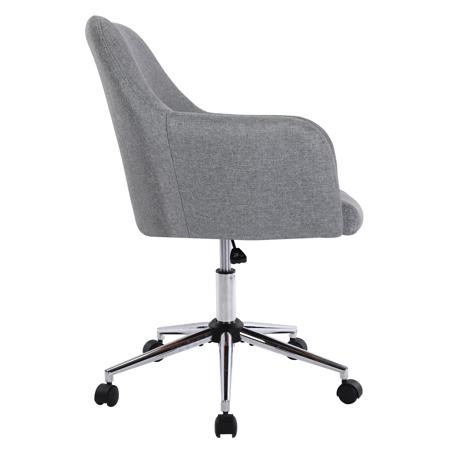 Home Office Chairswivel Adjustable Task Chair Executive Accent Chair With Soft Seat Grey Foam Cotton Linen
