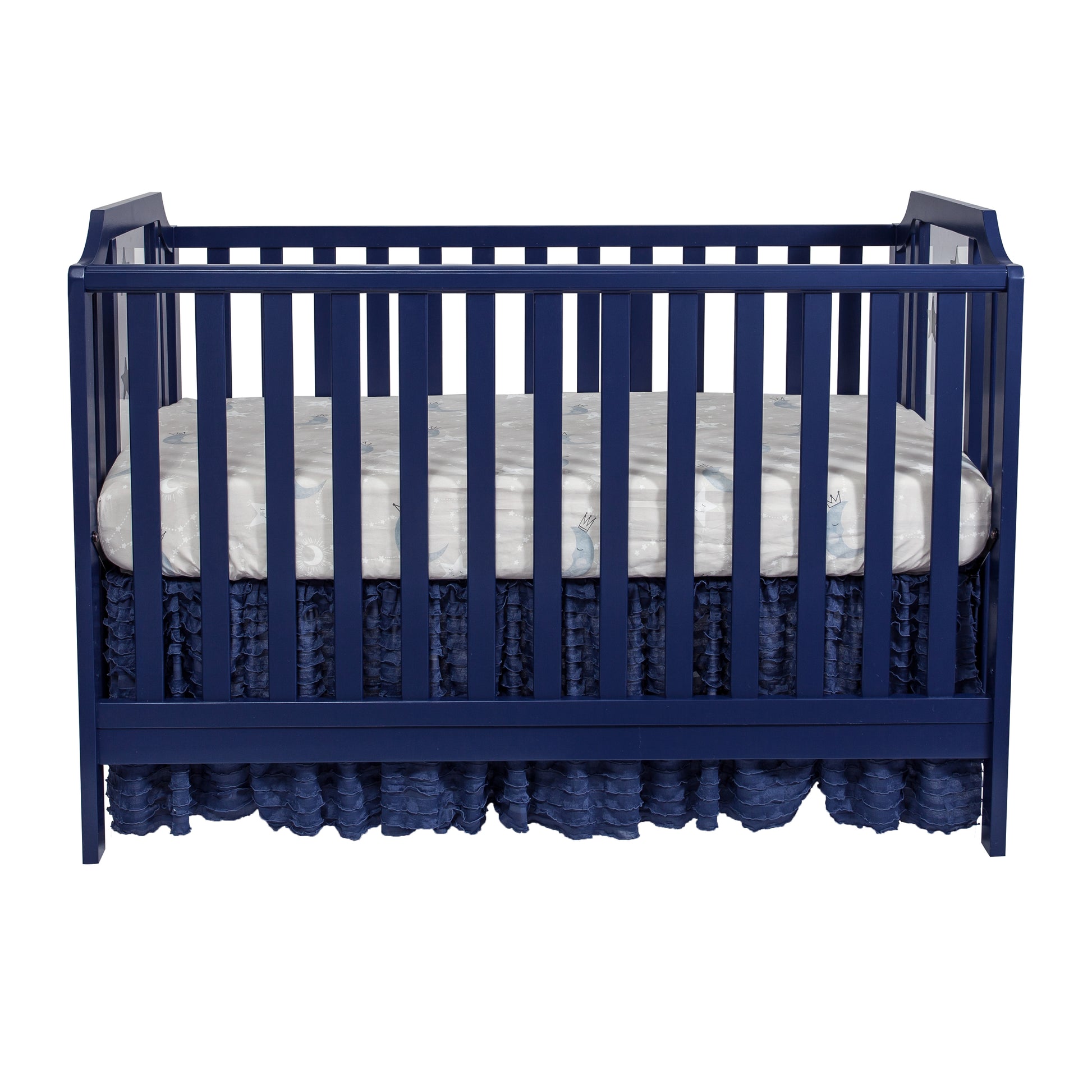 Celeste 3 In 1 Convertible Island Crib Navy Blue Navy Blue Solid Wood