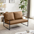 Lounge, Living Room, Office Or The Reception Area Leathaire Accent Arm Chair With Extra Thick Padded Backrest And Seat Cushion Sofa Chairs,Non Slip Adsorption Feet,Sturdy Metal Frame,Light Tan Light