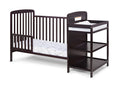 Ramsey 3 In 1 Convertible Crib And Changer Combo Espresso Espresso Solid Wood