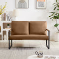 Lounge, Living Room, Office Or The Reception Area Leathaire Accent Arm Chair With Extra Thick Padded Backrest And Seat Cushion Sofa Chairs,Non Slip Adsorption Feet,Sturdy Metal Frame,Light Tan Light