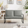 Lounge, Living Room, Office Or The Reception Area Pvc Leather Accent Arm Chair With Extra Thick Padded Backrest And Seat Cushion Sofa Chairs,Non Slip Adsorption Feet,Sturdy Metal Frame,Gray Gray