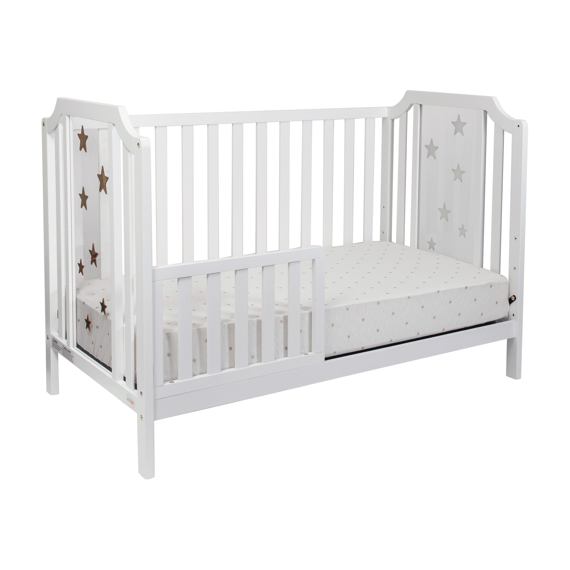 Celeste 3 In 1 Convertible Island Crib White White Solid Wood