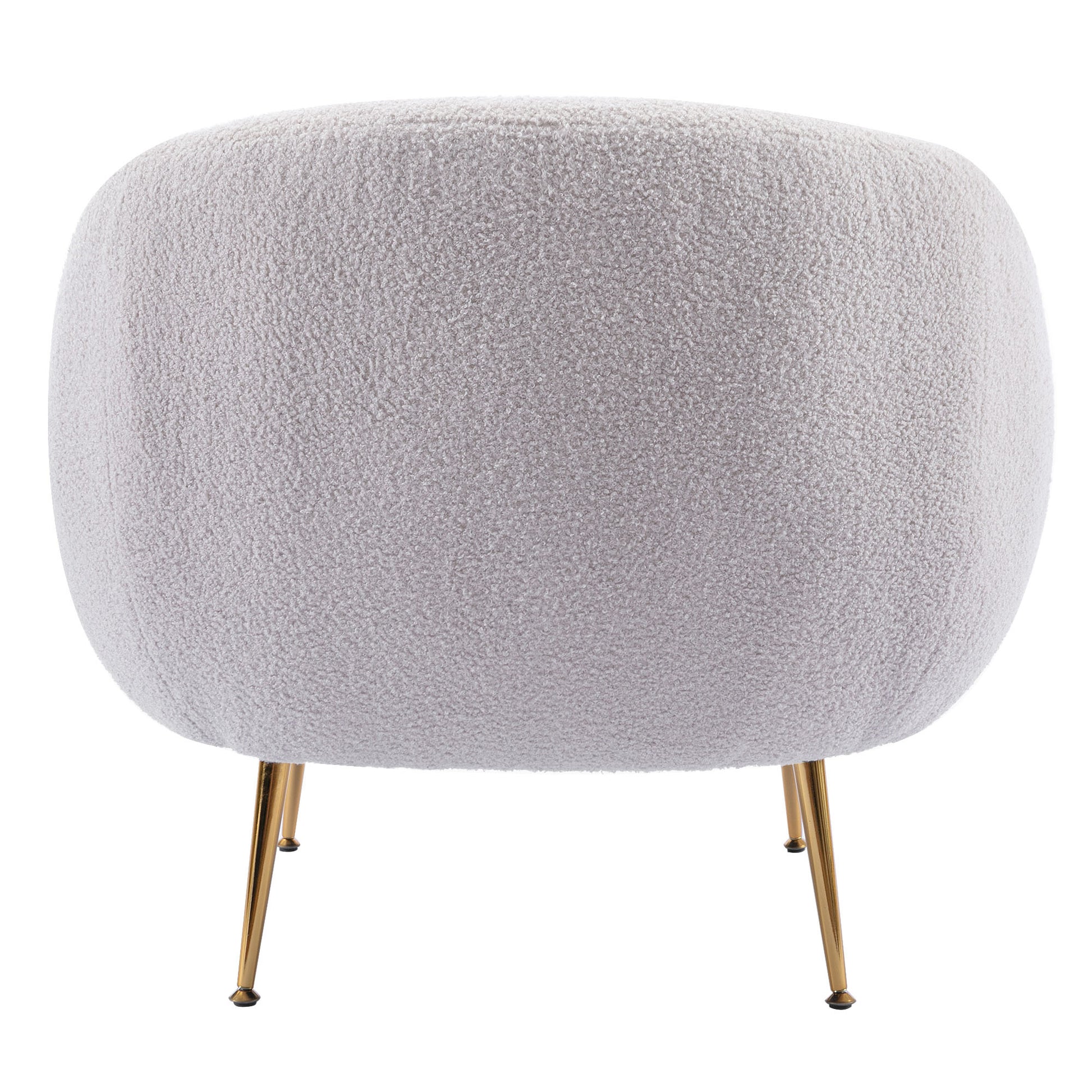 Orisfur. Modern Comfy Leisure Accent Chair, Teddy Short Plush Particle Velvet Armchair With Ottoman For Living Room Grey Foam Altay Velvet
