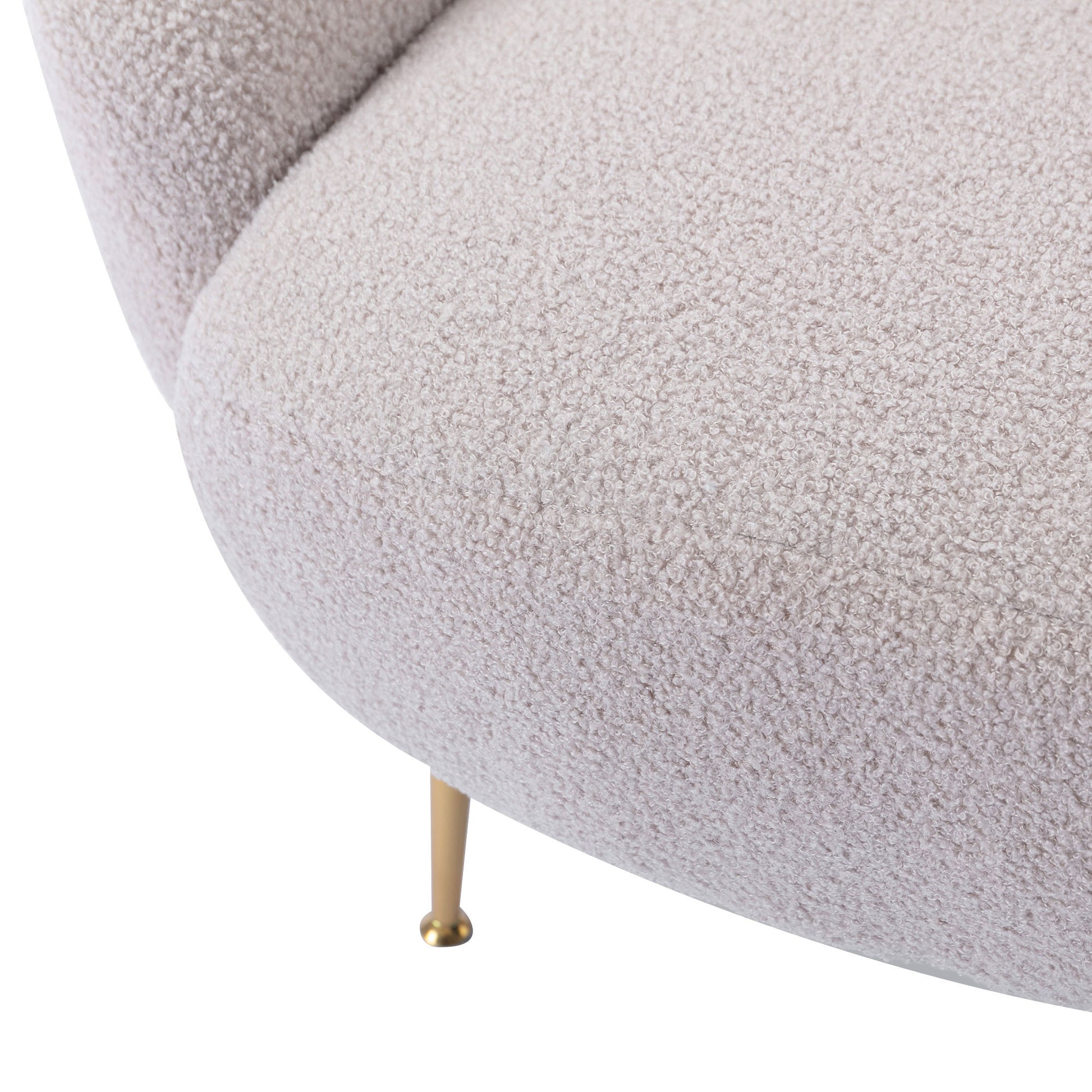 Orisfur. Modern Comfy Leisure Accent Chair, Teddy Short Plush Particle Velvet Armchair With Ottoman For Living Room Grey Foam Altay Velvet