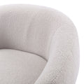 Orisfur. Modern Comfy Leisure Accent Chair, Teddy Short Plush Particle Velvet Armchair With Ottoman For Living Room Grey Foam Altay Velvet
