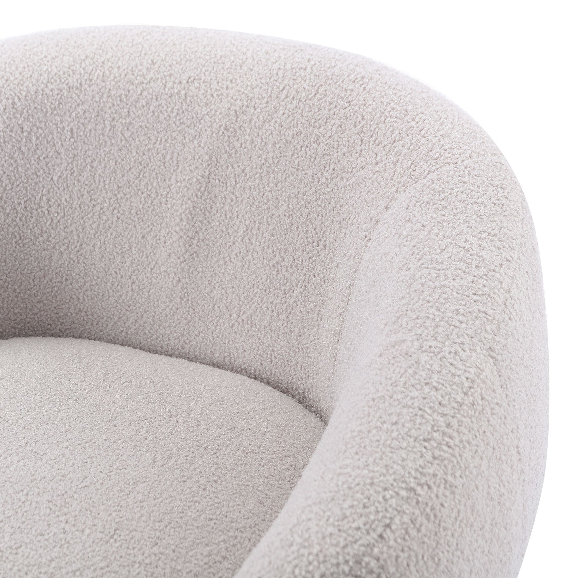 Orisfur. Modern Comfy Leisure Accent Chair, Teddy Short Plush Particle Velvet Armchair With Ottoman For Living Room Grey Foam Altay Velvet