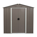 6Ft X 5Ft Outdoor Metal Storage Shed Gray Grey Iron