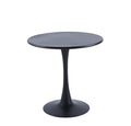 Modern Black Round Dining Table, 31.5