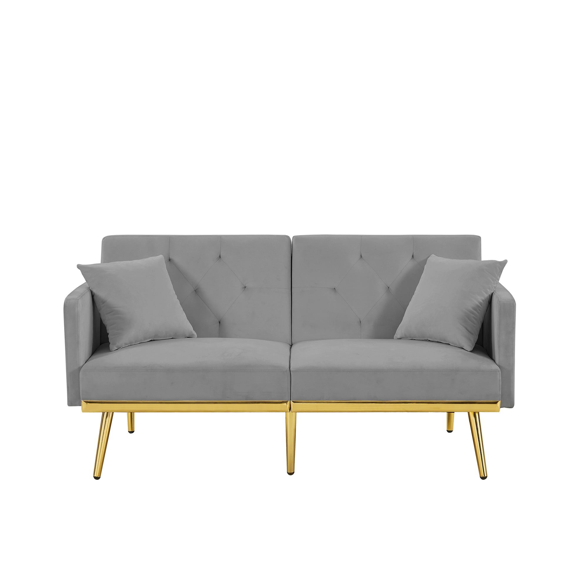 Grey Velvet Sofa Bed Gray Velvet Wood Foam Velvet 2 Seat