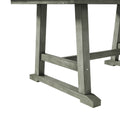 6 Piece Wood Dining Table Set Kitchen Table Set With Long Bench And 4 Dining Chairs, Farmhouse Style, Walnut Gray Gray Wood Dining Room Bench Seating Rubberwood Rectangular Dining Table With Chair And Bench Wood Wood Gray Solid Back Seats 6 60 Inches