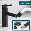 Matte Black Bathroom Faucet For 2 Mode Faucet For Bathroom Sink With 360 Rotating Aerator Matte Black Stainless Steel