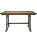 6 Piece Wood Dining Table Set Kitchen Table Set With Long Bench And 4 Dining Chairs, Farmhouse Style, Walnut Gray Gray Wood Dining Room Bench Seating Rubberwood Rectangular Dining Table With Chair And Bench Wood Wood Gray Solid Back Seats 6 60 Inches