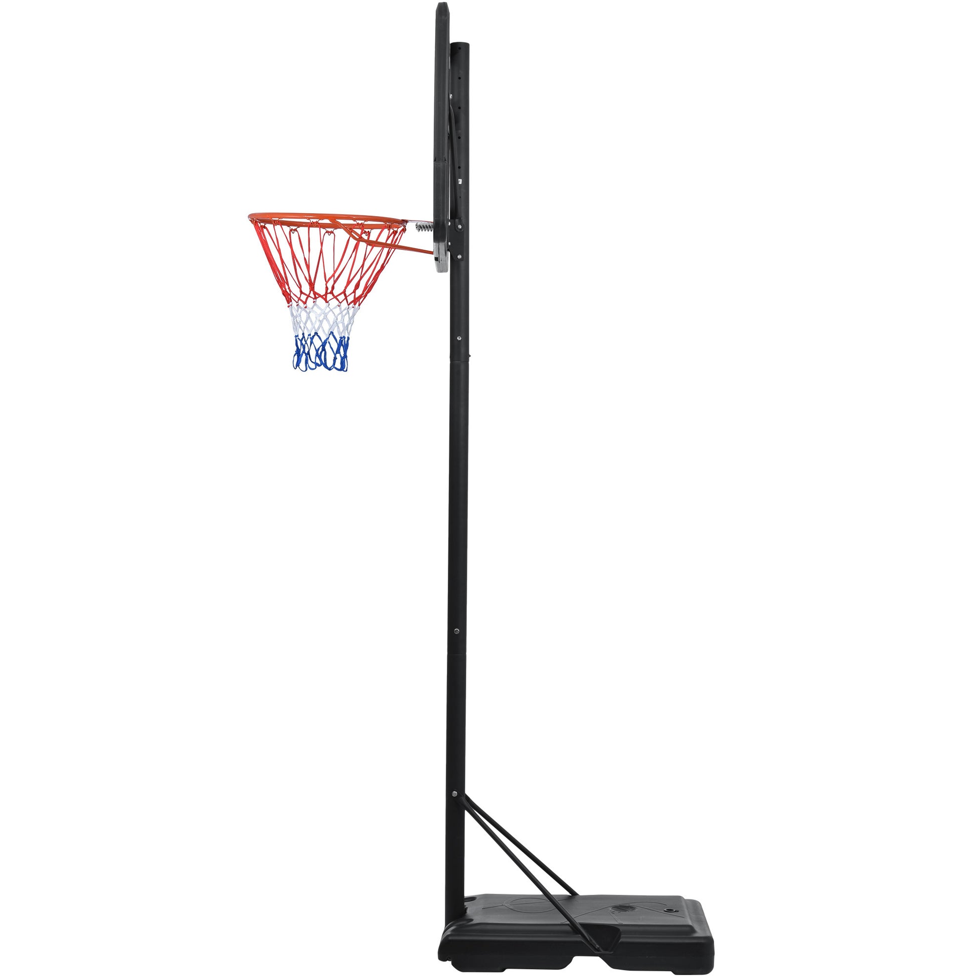 Portable Basketball Hoop Basketball System 4.76 10Ft Height Adjustable For Youth Adults Led Basketball Hoop Lights, Colorful Lights, Waterproof,Super Bright To Play At Night Outdoors,Good Gift For Kid Black Metal