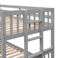 Twin Over Full Bunk Bed With Twin Size Trundleseparable Bunk Bed With Drawers For Bedroom Gray Gray Solid Wood