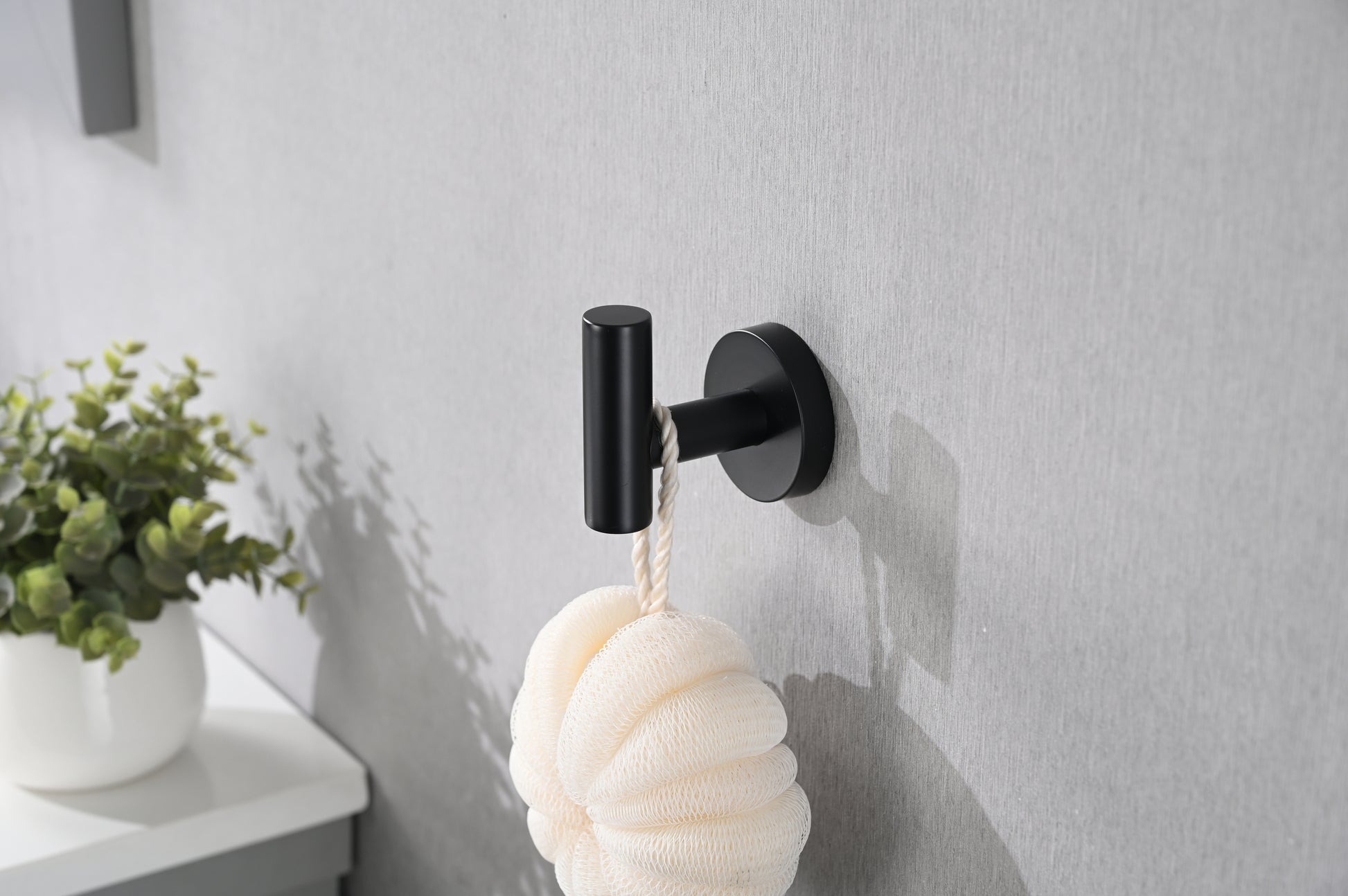 Bathroom Matte Black Hardware Accessories 5 Pieces Set Matte Black Stainless Steel