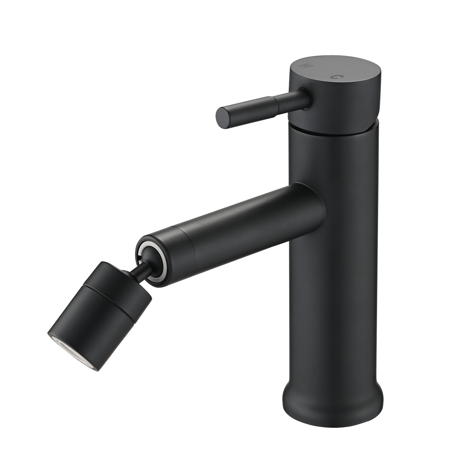 Matte Black Bathroom Faucet For 2 Mode Faucet For Bathroom Sink With 360 Rotating Aerator Matte Black Stainless Steel