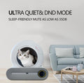 Smart Cat Litter Box Cat Litter Box Self Cleaning Cream White Polypropylene