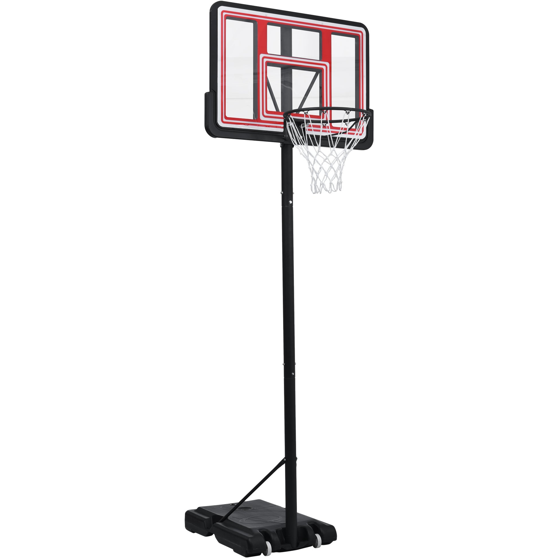 Portable Basketball Hoop Basketball System 4.76 10Ft Height Adjustable For Youth Adults Led Ights, Colorful Lights, Waterproof Super Bright To Play At Night Outdoors,Good Gift For Kid Black Metal