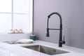 Commercial Matte Black Kitchen Faucet With Pull Down Sprayer And Magnetic Docking Spray Head Matte Black Stainless Steel