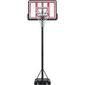 Portable Basketball Hoop Basketball System 4.76 10Ft Height Adjustable For Youth Adults Led Ights, Colorful Lights, Waterproof Super Bright To Play At Night Outdoors,Good Gift For Kid Black Metal