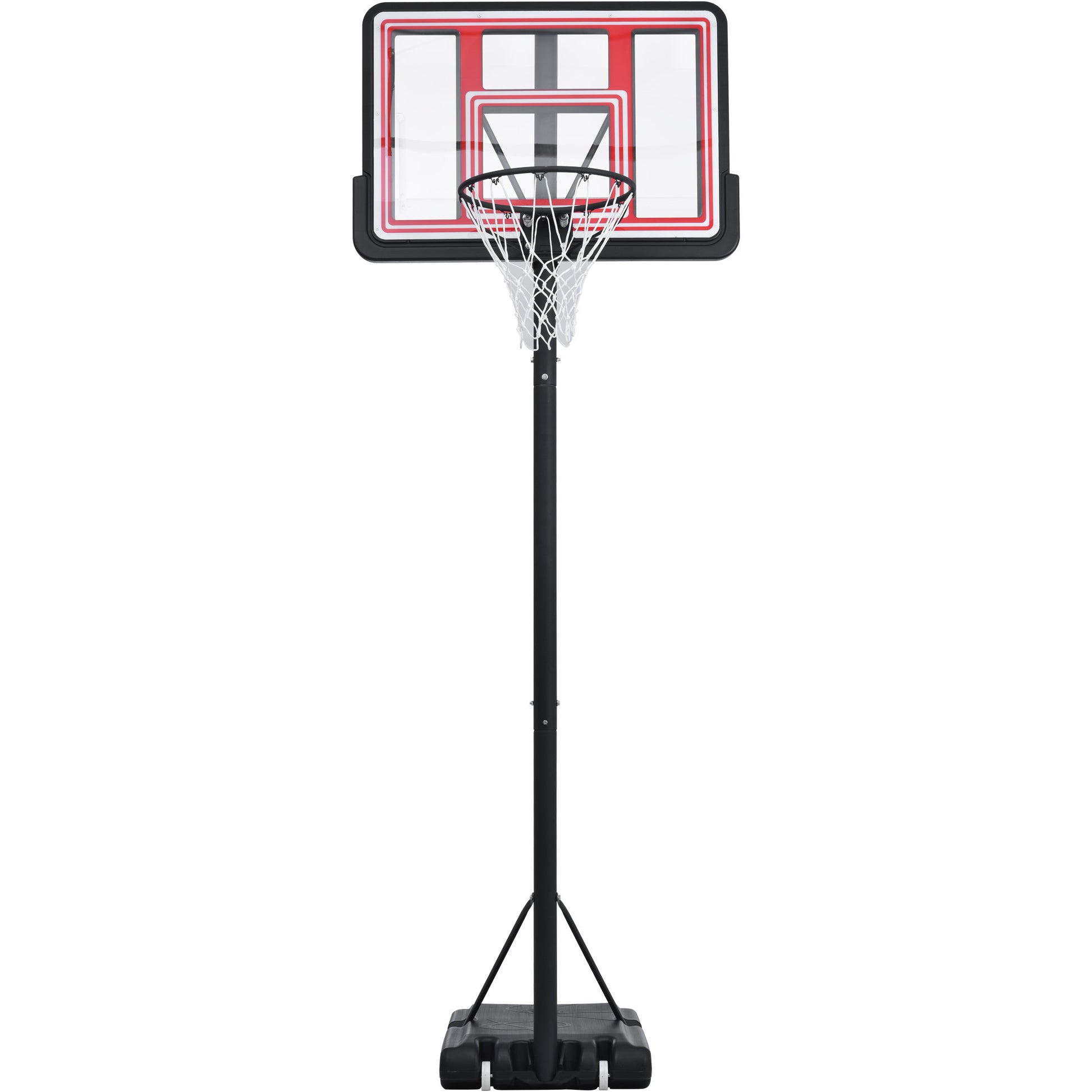 Portable Basketball Hoop Basketball System 4.76 10Ft Height Adjustable For Youth Adults Led Ights, Colorful Lights, Waterproof Super Bright To Play At Night Outdoors,Good Gift For Kid Black Metal